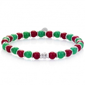 Green and red elastic women's tire Gerba bracelet - DENNIS