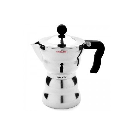 Moka Alessi Espresso Coffee Maker, 3 Cups