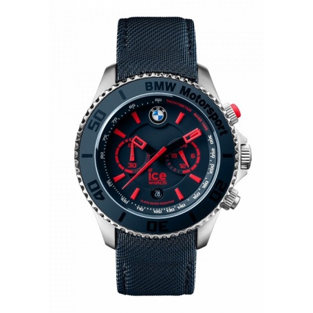Ice BMW Motorsport Steel Watch - blue red indexes