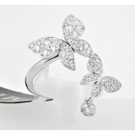 Mimi Butterflies Ring in White Gold and Diamonds - A656B8B