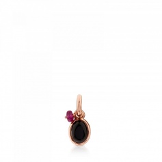 Tous pendant in rosé and onyx - 712314610