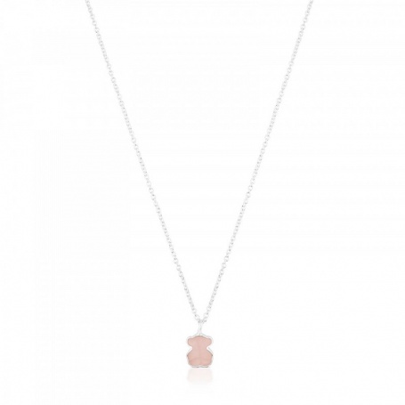 Tous Neue Farbe Halskette mit rosa Quarz Teddybär - 615434570