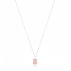 Tous Neue Farbe Halskette mit rosa Quarz Teddybär - 615434570