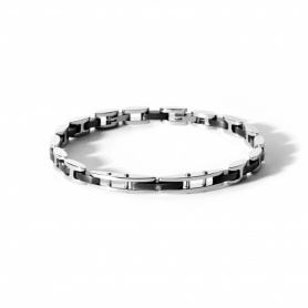 Stainless steel and diamond bracelet-UBR576
