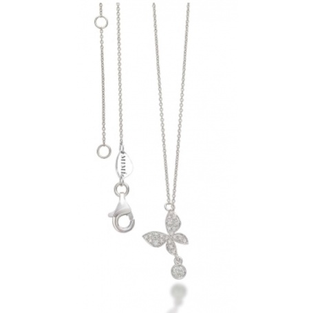 Mimì Necklace with White Gold and Diamond Butterfly - P656B8B