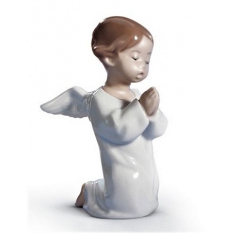 Sculpture Lladrò Angelo Pregnant in Porcelain - 01004538