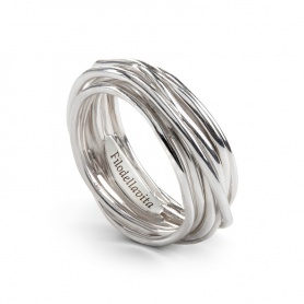 Silver Threaded Filodellavita Ring - the original Rubinia Gioielli
