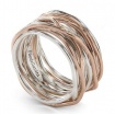 Thirteen wire filodellavita ring in silver and pink gold - AN13AR