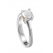 Salvini ring collection Beat in white and pink gold with brilliant 0,35F