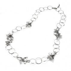Raspini Halskette Longuette Schmetterlinge und Silber Felgen - 9804