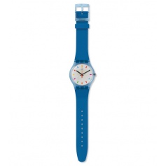 Swatch Color Quadratische blaue Unisexuhr - SUON125