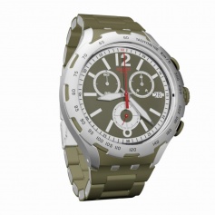 Swatch Green Attack Chronograph Clock - YYS4022AG