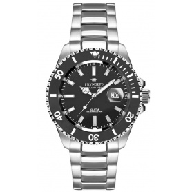 Pryngeps Uhr in Stahl schwarz Submariner Muster - A1016 / 1