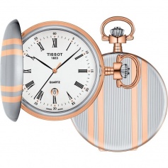 Tissot Savonette pocket watch in steel and rose' - T8624102901300