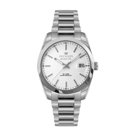 Pryngeps watch in steel DateJust model white - A1027