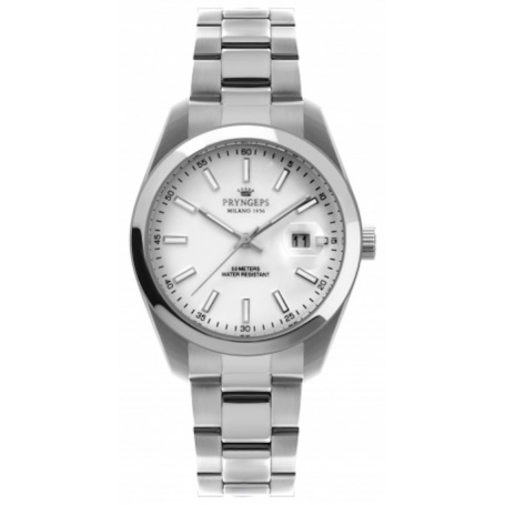 Pryngeps watch in steel DateJust model white dial A1034