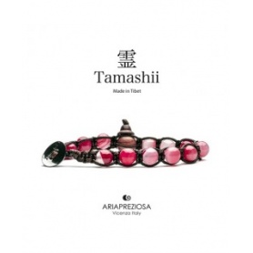 Tamashii bracelet Agate Cherry striated,one turn - BHS900-164
