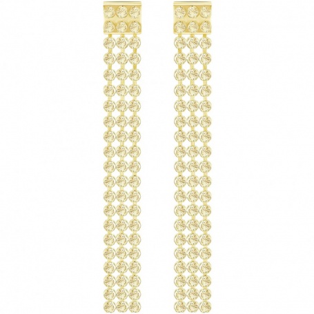 Swarovski Fit Long pendants earrings, golden - 5364807
