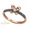 Mimì Y-ME butterfly ring in rose and black gold with diamonds