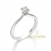 Mimì solitaire ring with gold circlet with 0.18G diamond 
