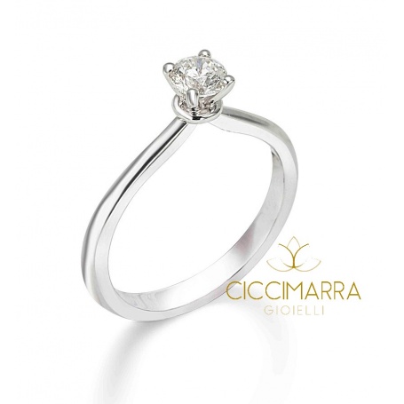 Mimì solitaire ring with gold circlet with 0.18G diamond 