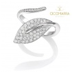 Mimì Foglia ring in white gold and diamonds - AX1004B8B