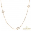 Mimì FreeVola necklace in rose gold, pearls, mother of pearl and diamond