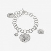 Rebecca collezione Lion bracciale charms argento rodiato