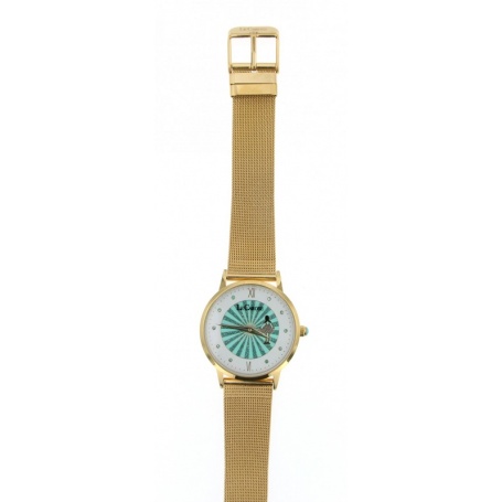 Le Carose watch, Porto wild, Milanese knit strap golden-plated - SILM02