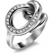 Breil Knot woman ring, knot with zircons in polished steel - TJ1131