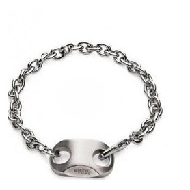 Breil Tribe Navy bracelet, round chain with satin pendant