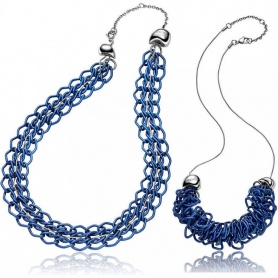 Breil Rockmantic woman necklace with blue chain - TJ1359