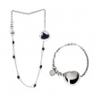 Breil Bloom necklace or bracelet, woman, steel heart, black onyx, choker