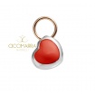Micro Herz Anhänger in Silber und rotem Emaille Civita von Queriot