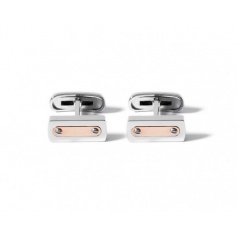 Cufflinks steel and 18kt gold-UGM147