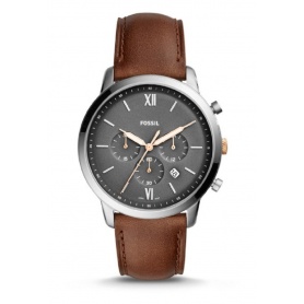 Fossil man watch, in brown leather, Neutra Chrono