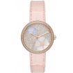 Michael Kors Courtney watch with rhinestones, flowers and pink leather