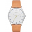 Skagen watch, man, only time, Holst in leather