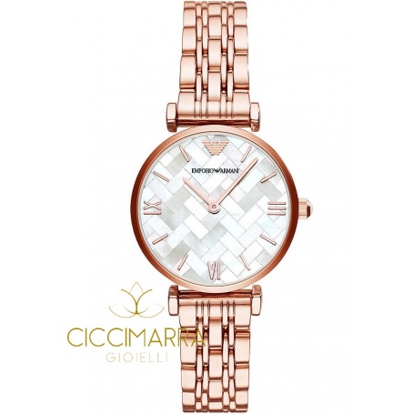 Emporio Armani watch, woman, mother of pearl rosè AR11110