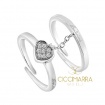 Double ring Salvini Be Happy Fashion with heart 20063700