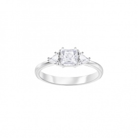 Swarovski ring, Attract Trilogy, asymmetrical, silvered - 5402434
