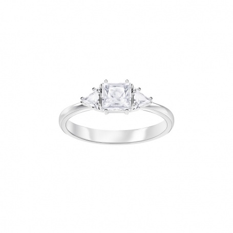 Swarovski ring, Attract Trilogy, asymmetrical, silvered - 5402434