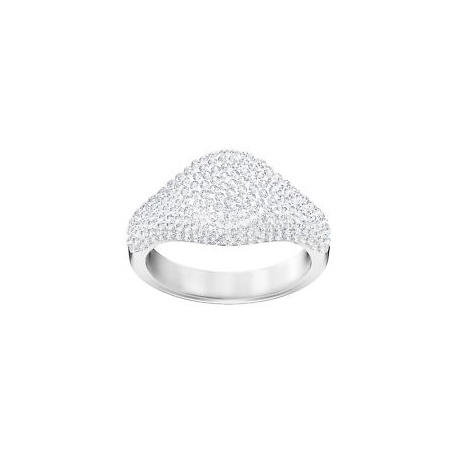 Swarovski Ring, Stein Signet, weiß versilbert - 5393186