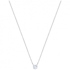 Swarovski necklace, Attract Round, central stone, silvered - 5408442