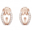 Swarovski earrings circlet with crystal pavè, rosé - 5392920