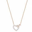 Swarovski collana Lovely cuore placcato oro rosa - 5368540