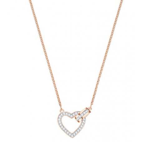 Swarovski necklace, Lovely, rose gold plated heart - 5368540 