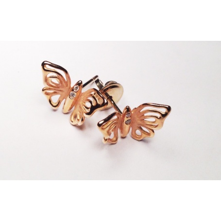 Schmetterling Ohrringe-GOR1367P