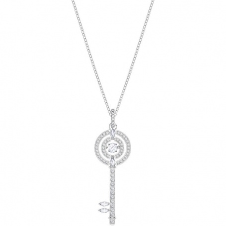 Swarovski necklace, Sparkling Dance, silvered key - 5368263