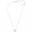 Swarovski necklace, Sparkling Dance Flower, silvered - 5392759